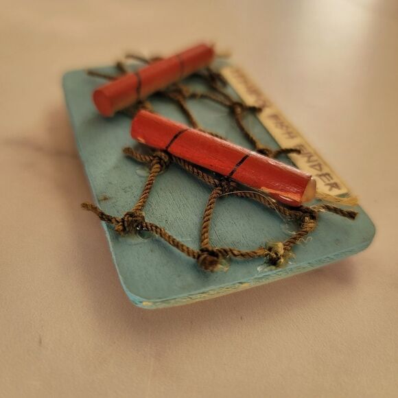 Redneck fish finder fridge magnet dynamite funny comedy wooden - Picture 2 of 5